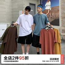 OFFBORD summer 230g cotton loose short sleeve T-shirt men and women Tide brand white base shirt thin T-shirt