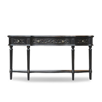 JSM American country solid wood porch Zhuo French pastoral retro carved porch Hall storage decoration table