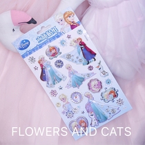 New Frozen Aisha Princess elsa Snowflake 3d Stereo Sticker Decoration Exquisite Rewards Children Gifts