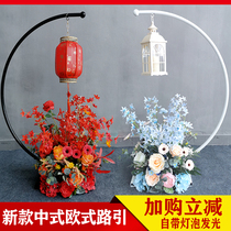 2021 new wedding road introduction Chinese lantern road guide stage European ornaments Chinese style Han Tang hook hanging light road guide