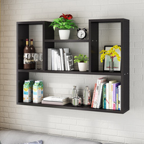 Wall shelf wall hanging bookshelf Wall bedroom partition wall decoration living room TV background wall cabinet hanging cabinet
