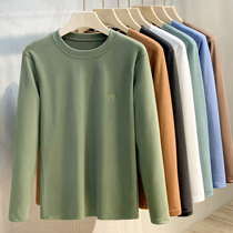 2021 Spring and Autumn New Mens Long Sleeve T-shirt Korean version of the trend base shirt Foundation with clothes for men