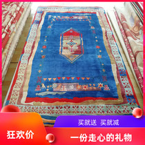 Pure hand knotted true silk Silk Blanket Living Room Bedroom Tea Table Children Room Blue Cartoon Carpet Machete Spot