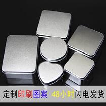 Net red small flat packaging poker creative canned high-end gift round iron box covered tinplate