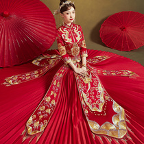 Show Wo Costume Bride 2022 New Chinese Wedding Dresses Woman Wedding SLIM SHOW AND AUTUMN DRAGON PINEAPPLE Vest Show