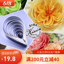 Stainless Steel Water Drop Austin Large Rose Stainless Steel Candy Cut sugar mold High quality promotional cut pressure tool