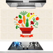Transparent kitchen oil-proof stickers high temperature tile wall stickers stove waterproof oil-proof self-adhesive range hood cabinet stickers