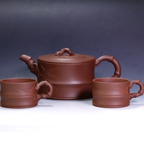 Zhang Lingling 650cc an assistant arts and crafts division of Yixing Purple Clay Pot (a pint of bamboo) and the purple clay 650cc