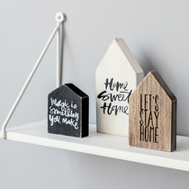 LIMlife Nordic English printing house decoration Home decoration Living room Bedroom desktop Log decoration jewelry