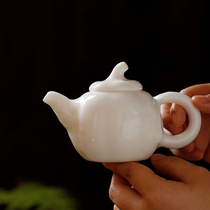 Teacher Lin Chunxing's master handmade teapot ceramic tea set teapot white porcelain single pot Chinese kung fu bubble