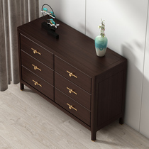 New Chinese solid wood bucket cabinet Bedroom lockers minimalist modern drawers Six bucket cabinets Living room Five bucket cabinets contained retro
