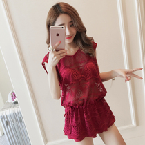 Swimsuit womens 2020 new cover belly thin Korean small chest gathered sexy conservative blouse bathing hot spring three or four sets