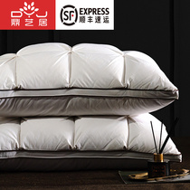 95 white goose down pillow single-person male and female dormitory feather pillow adult home hotel pillow pair Pat 2