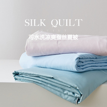 Lan Jing Tian silk quilt summer quilt can Machine wash double Ice Silk spring and autumn air conditioning summer thin quilt student dormitory