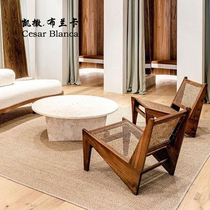 Caesar Blanca Solid Wood Vine chair designer retro Silence Wind Chandigarh Bag Rat Deck Chair Famous balcony