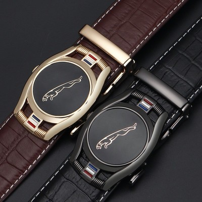 真皮皮带 钟表扣鳄鱼纹二层牛皮男式腰带