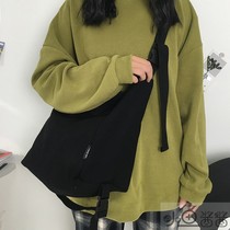  Japanese dark tooling retro messenger bag female Korean ins wild canvas bag male large capacity class shoulder bag