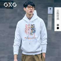 GXG mens clothing (life series) 21 years of spring and autumn hot animal embroidery couple sweater tide loose hoodie