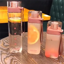 Student water cup cute anti-fall in middle school students minimal creative portable classroom with high-value glass small fairy