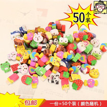 Pink rubber head toy pencil cute all kinds of eraser colored shape bunny good