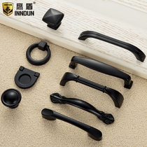 Eagle shield Modern simple European Zinc alloy drawer handle American sub-black cabinet Wardrobe door furniture handle
