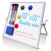 Double-sided magnetic desktop Office learning folding stand small whiteboard graffiti writing board rotating message whiteboard