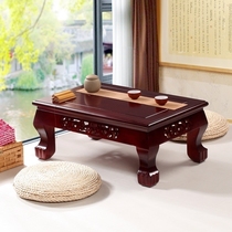 Solid wood carved floating window table European tatami tea table modern simple kang table and room