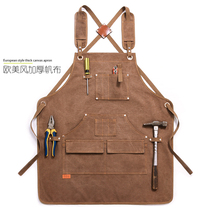 European and American style apron fashion gardening men wear-resistant waterproof custom logo floral hairdresser denim overalls women