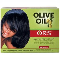 ORS olive oil hair relaxer kit normal US olive oil relaxation straight hair cream