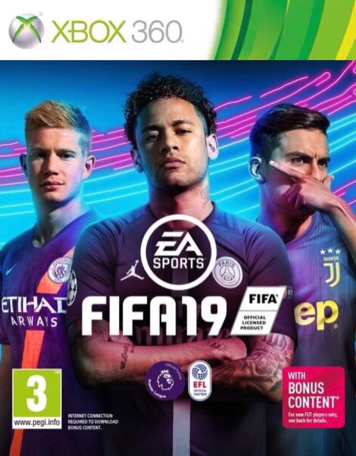 XBOX360 game disk FIFA19 player name Chinese female football not upgraded (5 starting 6 SFAFE)