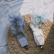 City of beauty girl baby thin bow Princess socks 2019 summer new women have little stars