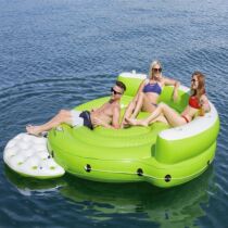 Mobile water park equipment large swimming leisure lounge sofa inflatable floating bed floating bed floating island floating platform boat