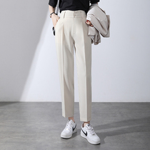 Smoke Pipe Western Dress Pants Woman High Waist 90% Pants Women 2022 Spring Autumn New Korean Version Casual Loose Straight Drum Pants