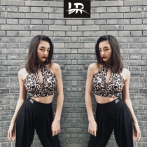 LR Beauty Latin Dancing Jacket with Beautiful Back Neck Design with Chest Pad Latin Pants Joker Loose Skinny