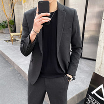 Suit Mens suit Korean version trendy youth to fix handsome and high-end business is holding two sets of men casual Western clothes