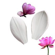 New product simulation Lotus Magnolia turn sugar flower texture silicone mold die bread flower leaf mold petal Clay