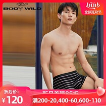 Aimus Baodi Weide Striped Casual Mens Mid-waist Boxer Panties ZBN23NV1