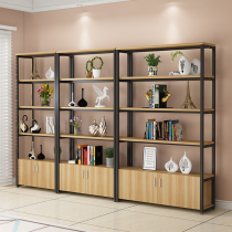  Wrought iron living room partition bookshelf shelf Modern minimalist bookcase free combination floor-to-ceiling display rack storage rack