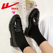 Huili small leather shoes women Summer Yinglong flat sole shoes two wear thick soles 2021 new womens shoes Joker loafers women