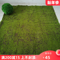 Simulation green flocking lawn fake turf background wall wedding photography scene decoration forest soft dress green moss carpet