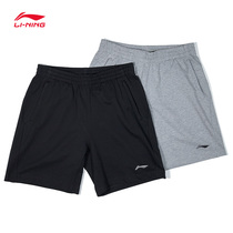 Li ning sports shorts mens 2021 summer new cotton loose breathable five-point pants casual running basketball pants