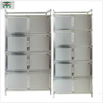Multi-layer brushed stainless steel storage cabinet aluminum alloy simple kitchen cupboard cabinet side cabinet high-rise cabinet