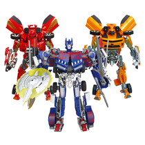 Transformed car diamond robot boy Youzhi toy sound and light model bumblebee hands childrens wiring