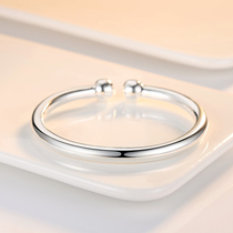 Garlic silver bracelet 999 solid silver bracelet round round round bar handmade custom to send mother to her girlfriend