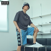 KDZ mens luminous print loose casual shorts summer 2021 New Tide brand Sports beach pants five-point pants