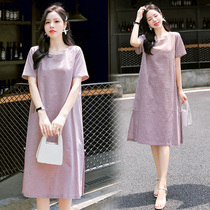 Pregnant women Summer Fashion fashion Lions dress Chauga with long style Improved Qipao China Wind Gestation Women Dress Summertime Dresses