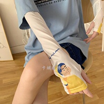 South Korea Net red sunscreen anti-mosquito hand sleeve arm guard ice silk sleeve female cute ice arm sleeve gloves driving sleeve
