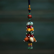 Older brother original Bodhi car pendant car pendant in rearview mirror hanging Manau Tibetan silver Dolombo safe pendant male and female