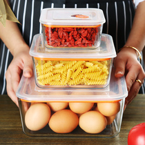 Large-capacity tempered glass crisper special sealed bowl for microwave oven refrigerator freezer storage lunch box