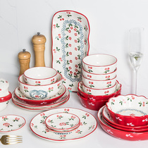 Japanese personality Rice Bowl single ceramic tableware ins home creative Net red cute fruit salad dessert noodle bowl